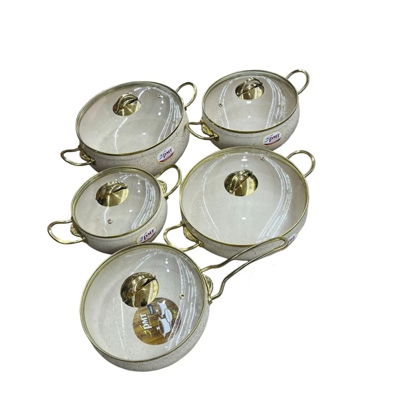 Набор посуды PMT CNS2, белый, гранит, 10 предметов