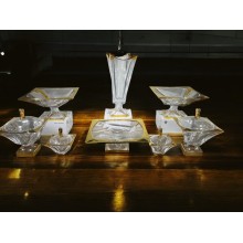 Dəst - meyvə qabı, vaza, konfet qabı, tort üçün qab sweet-maxi-LT-02, şüşə, 35/25/15/8 sm, 8 ədəd