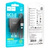Сетевое зарядное устройство Hoco C140A QC3.0 18W + MicroUSB Cable Black