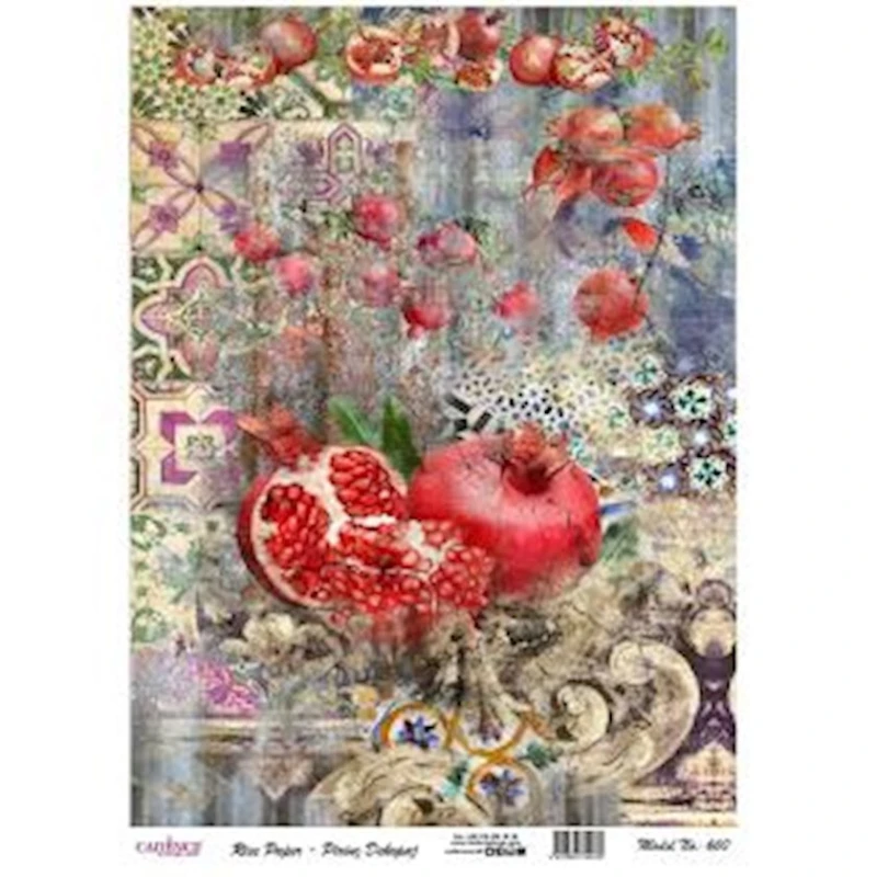 Рисовая бумага для декупажа Cadence A4 - 660