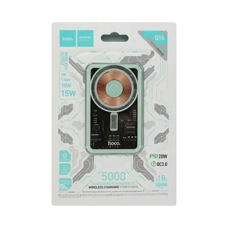 Внешний аккумулятор Hoco Q14 PD 20W 5000mAh Blue Внешний аккумулятор Hoco Q14 PD 20W 5000mAh Blue