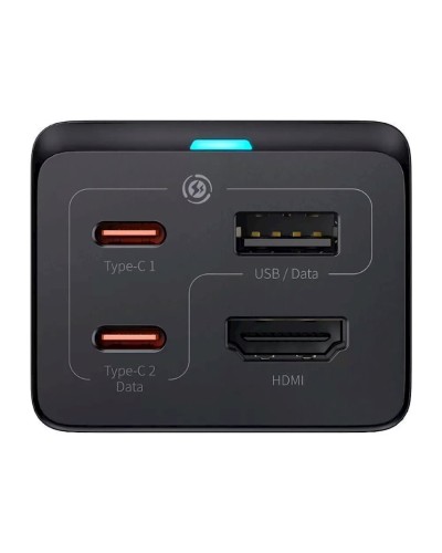 Paylayıcı Baseus GaN5 Pro Desktop Fast Charger 1U+2C+HDMI 67W with 1.5 m power cord EU (CCGP110201) Black