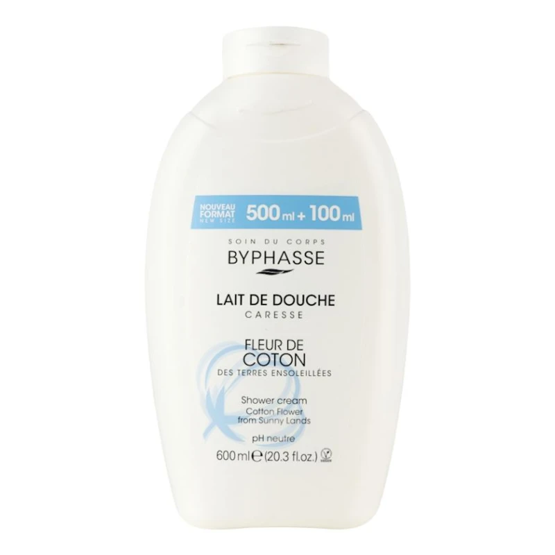 Duş üçün qulluq kremi Byphasse Fleur De Coton 600 ml