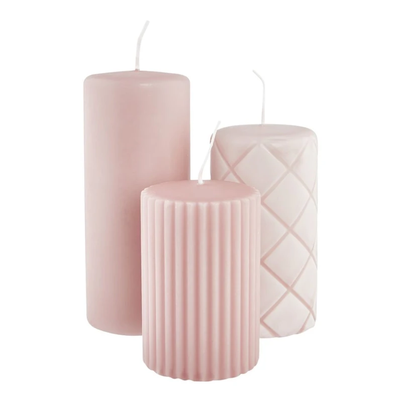 Формовая свеча JYSK Alfred, розовый, 3 шт. Формовая свеча JYSK Alfred, розовый, 3 шт.