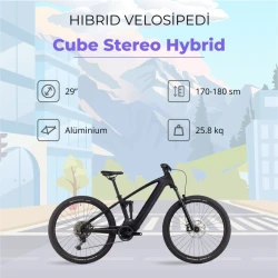Велосипед Cube Stereo Hybrid 120 ONE 750735110, M, black