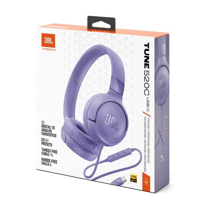 Проводные наушники JBL Tune 520C USB-C Purple Проводные наушники JBL Tune 520C USB-C Purple