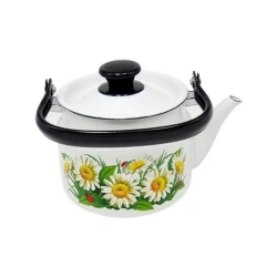 Чайник для кипячения воды Керченская эмаль, 2000 мл, эмалированная сталь, белый