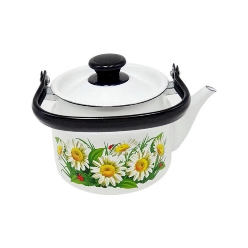 Чайник для кипячения воды Керченская эмаль, 2000 мл, эмалированная сталь, белый Чайник для кипячения воды Керченская эмаль, 2000 мл, эмалированная сталь, белый