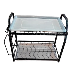 Сушилка для посуды WF-001-2, 40x25 см, с поддоном, черный