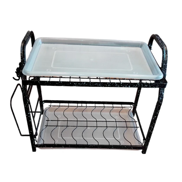 Сушилка для посуды WF-001-2, 40x25 см, с поддоном, черный