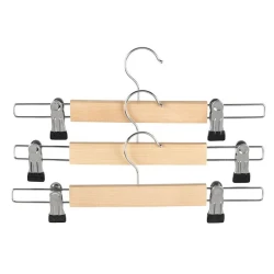 Набор вешалок для брюк JYSK Sigfrid, 3 шт, 12x33x2 см, металл/дерево, серебристый/бежевый Набор вешалок для брюк JYSK Sigfrid, 3 шт, 12x33x2 см, металл/дерево, серебристый/бежевый