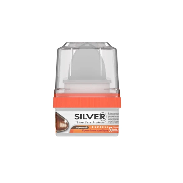 Krem-parlaqlıq Silver Express Dəri ayaqqabılar üçün, qəhvəyi, 50 ml Krem-parlaqlıq Silver Express Dəri ayaqqabılar üçün, qəhvəyi, 50 ml