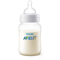 Бутылочка Philips AVENT Anti-colic SCY103/01, полипропилен/силикон, прозрачный, 260 мл, 1+ мес