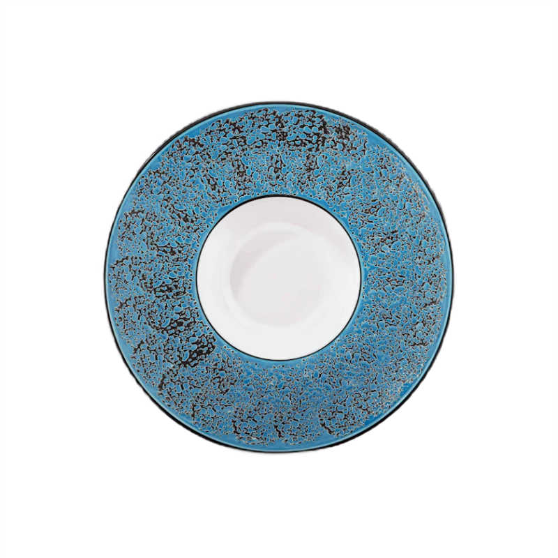 Тарелка глубокая Wilmax Splash WL-667626/A, круглая, 250 мл, диаметр 27 см, фарфор, голубой/белый Тарелка глубокая Wilmax Splash WL-667626/A, круглая, 250 мл, диаметр 27 см, фарфор, голубой/белый