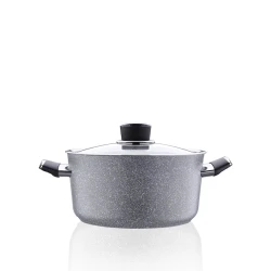Кастрюля Korkmaz Palma A3903, 24x12.5 см, серая