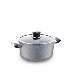 Кастрюля Korkmaz Palma A3903, 24x12.5 см, серая