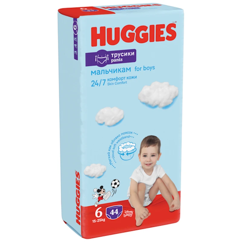 Oğlanlar üçün uşaq bezi-tuman Huggies Pants 6 16-22 kq 44 əd