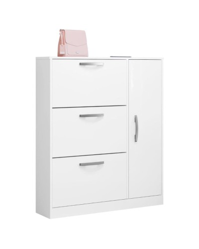 Ayaqqabı üçün tumba Art Mebel 86, laminat, ağ, 130х50х30 sm