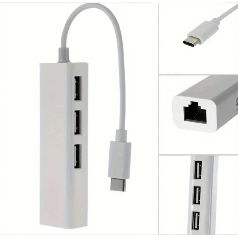 USB-концентратор 4-in-1 Type-C to RJ45/3x USB USB-концентратор 4-in-1 Type-C to RJ45/3x USB