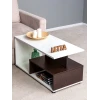 Журнальный стол Letta, коричневый/белый, ЛДСП, 89х44x45 см Журнальный стол Letta, коричневый/белый, ЛДСП, 89х44x45 см