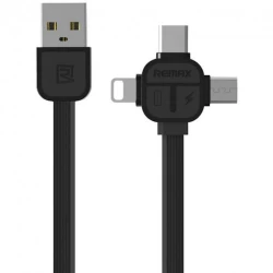 Кабель USB Remax Lesu 3 in 1 RC-066th, Черный