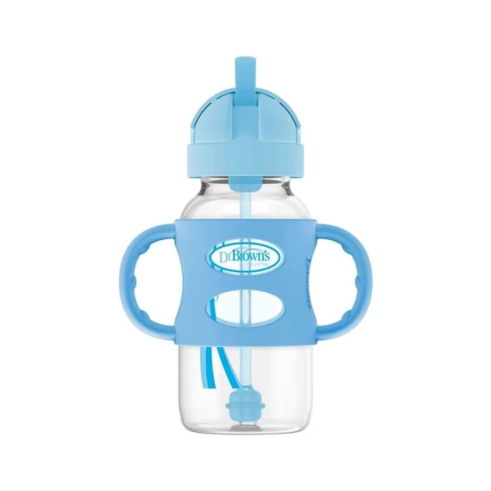 Поильник с трубочкой Dr Brown's Milestones WB91012-INTLX, голубой, 270 мл, 6+ мес Поильник с трубочкой Dr Brown's Milestones WB91012-INTLX, голубой, 270 мл, 6+ мес