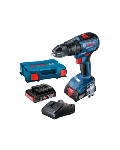 Akkumulyatorlu zərbəli drel-şurup bağlayan Bosch GSB 18V-50 (2x2,0 Ah, Case)