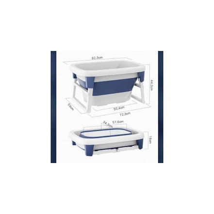 Детская глубокая ванночка, синий