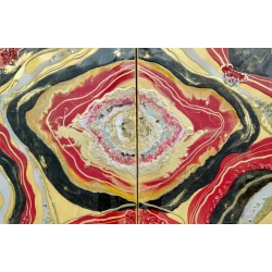 Rəsm Art by Ulviya Kakhramanova Qara qızıl, epoksid qatran/teksturlu pasta, 45x60/45x60 sm