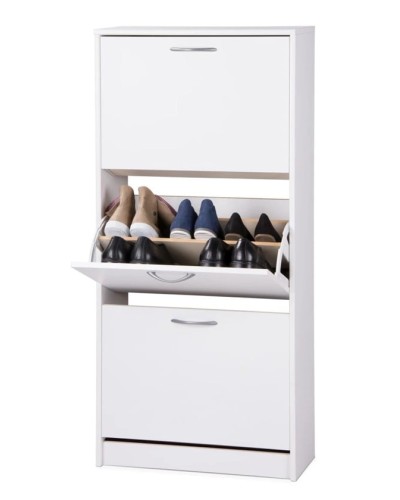 Ayaqqabı üçün tumba Art Mebel 40, laminat, ağ, 130х110х45 sm