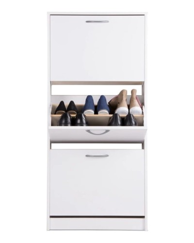 Ayaqqabı üçün tumba Art Mebel 40, laminat, ağ, 130х110х45 sm