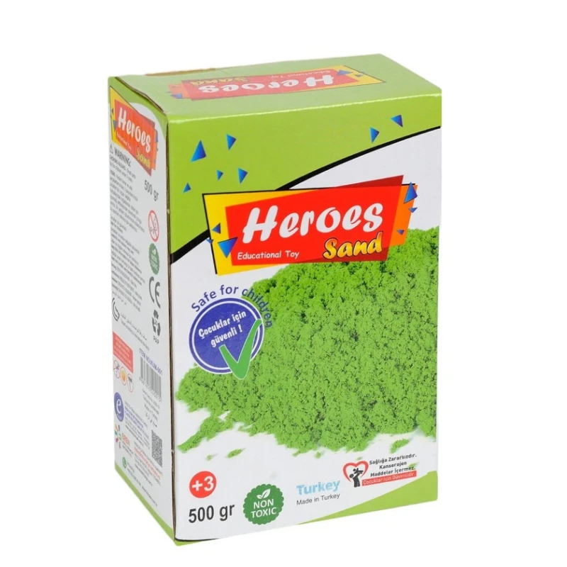 Кинетический песок Heroes 03, зеленый, 500 г Кинетический песок Heroes 03, зеленый, 500 г