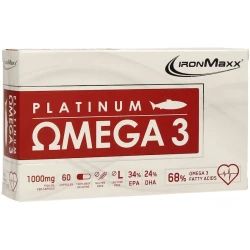 Жирные кислоты IronMaxx Platinum Omega 3, 60 капсул