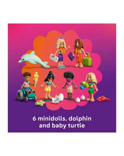 Konstruktor LEGO Friends Family Vacation Beach Resort 42673, 8+ yaş, 1140 element
