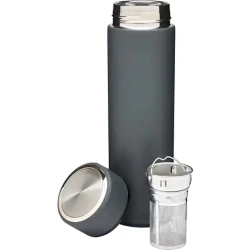 Термос Ideenwelt 450 мл, с ситечком для чая, Серый
