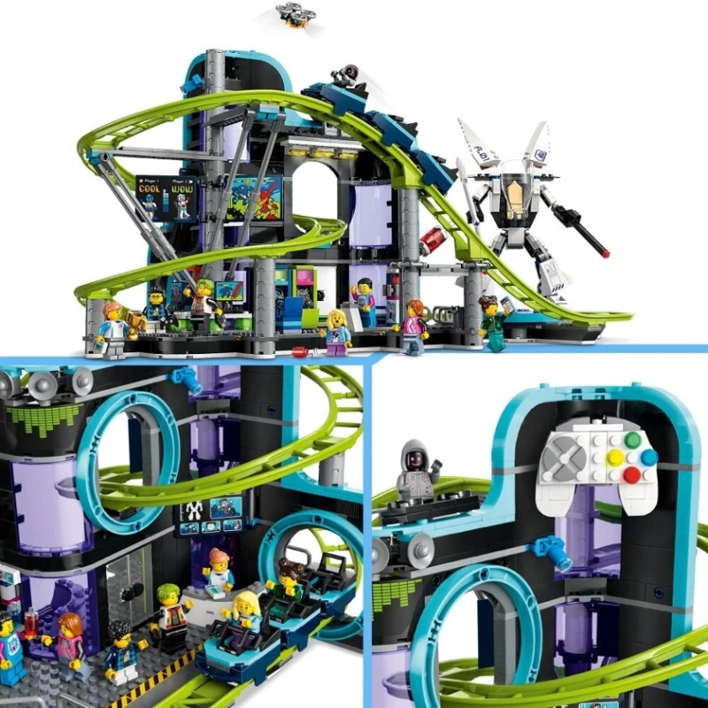 Konstruktor LEGO City Robot World Roller-Coaster Park 60421, 986 parça, 8 yaşdan
