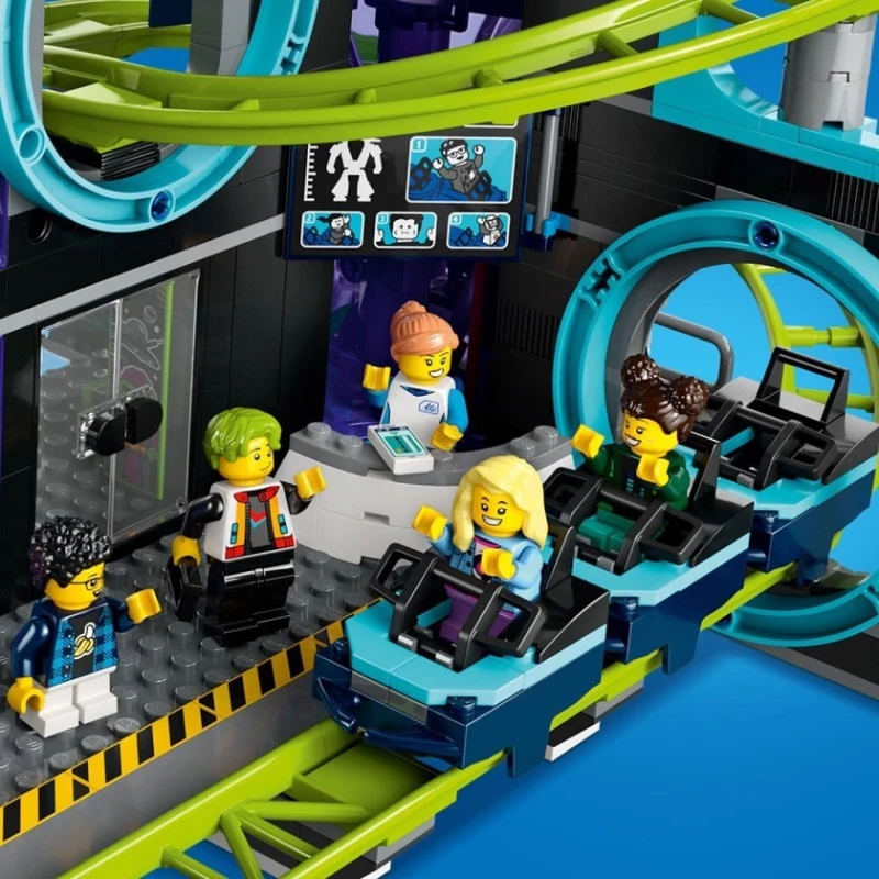 Konstruktor LEGO City Robot World Roller-Coaster Park 60421, 986 parça, 8 yaşdan