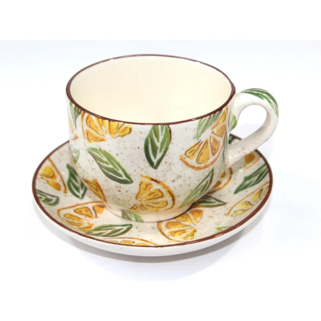 Əl işi fincan Limon, keramika, rəngbərəng, 180 ml