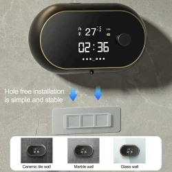 Дозатор для мыла с индикатором температуры и времени DJ-134, черный Дозатор для мыла с индикатором температуры и времени DJ-134, черный