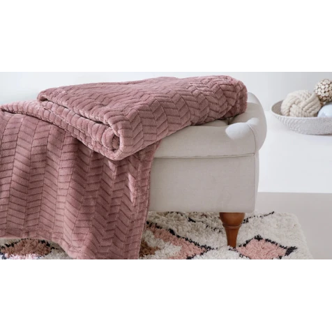 Pled Yataş Joy, 140х190 sm, poliester, çəhrayı