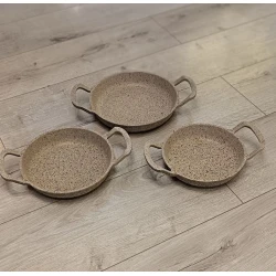 Набор сковородок 000030, 3 шт, гранит, бежевый Набор сковородок 000030, 3 шт, гранит, бежевый