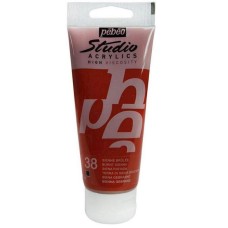 Akril boya Pebeo Studio Acrylics Burnt Sienna, yandırılmış siyena, 100 ml