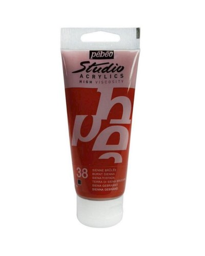 Akril boya Pebeo Studio Acrylics Burnt Sienna, yandırılmış siyena, 100 ml