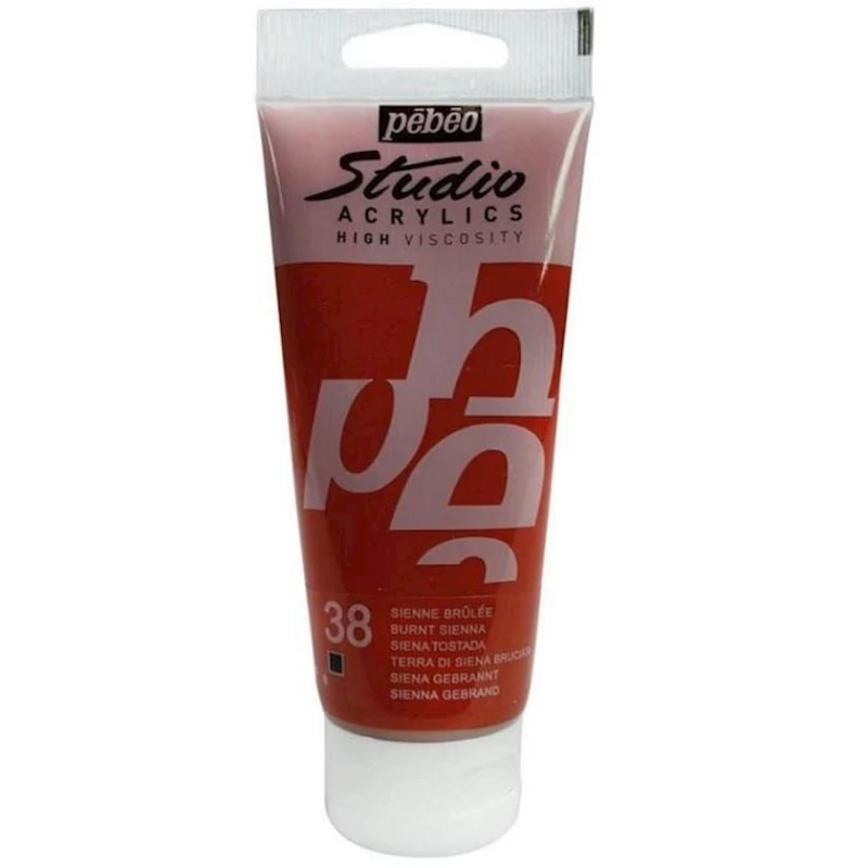 Акриловая краска Pebeo Studio Acrylics Burnt Sienna, сиена жженая, 100 мл