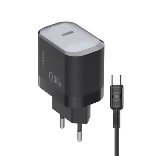 Адаптер PD 30W EUROACS EU-MQ715 C черный Адаптер PD 30W EUROACS EU-MQ715 C черный