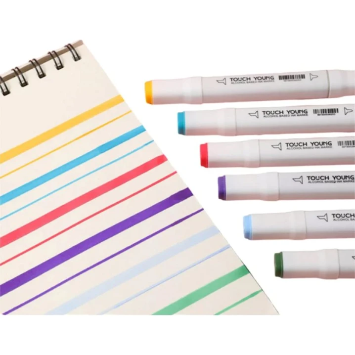 Набор двухсторонних маркеров Touch Young, 80 цветов Набор двухсторонних маркеров Touch Young, 80 цветов