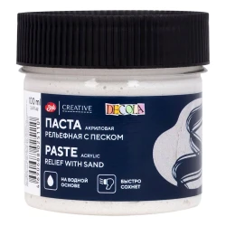 Акриловая паста Decola, рельефная с песком, 1 шт, 100 мл, белый