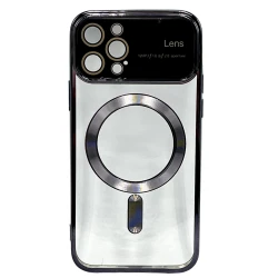 Чехол Auto Focus Magsafe для Apple iPhone 12 Pro Max Transparent Black