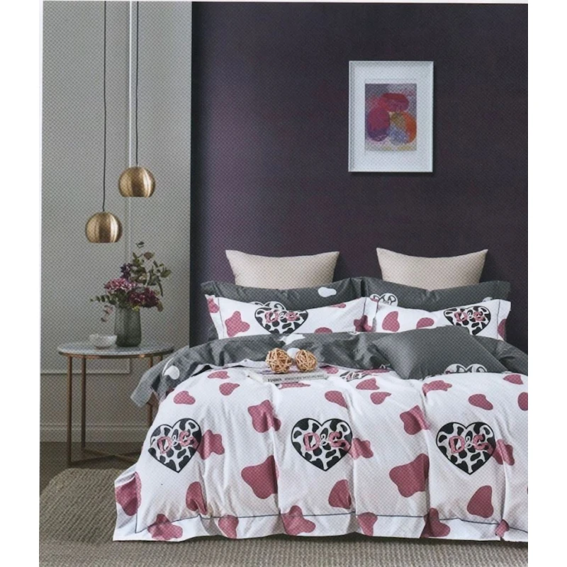 Комплект постельного белья First home ZZ-ZZ-0119, пододеяльник 160х200 см, наволочка 50х70 см, двуспальный, хлопок, разноцветный