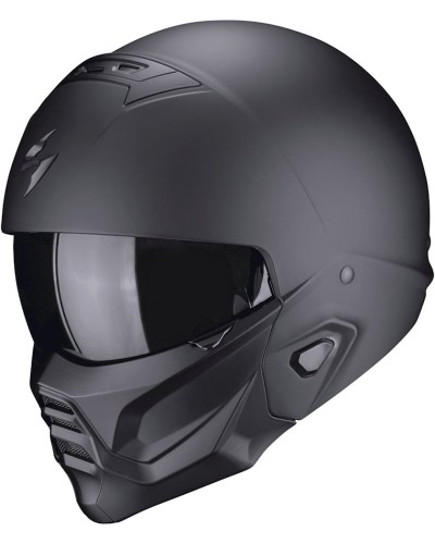 Motosiklet dəbilqəsi Scorpion EXO-Combat II Solid Matt Black, ölçü XXL, qara